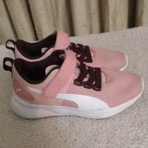 Puma Girl's Pink and Burgundy Sneakers Sz 11C